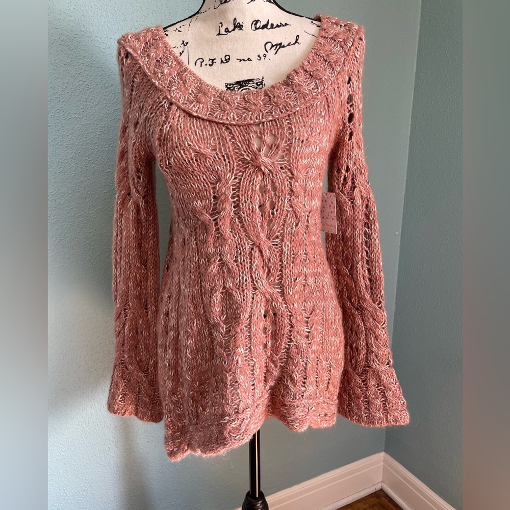 Free People Blush (Crocheted Style)Sweater Top